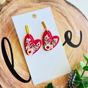 Polymer clay earrings | Valentines ❤️